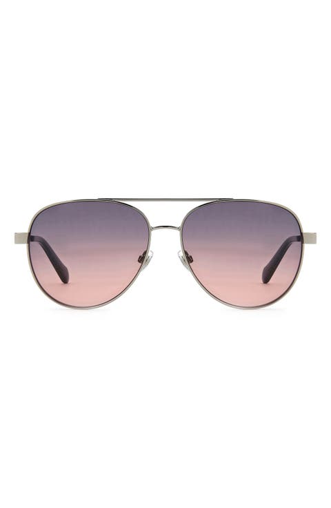58mm Gradient Pilot Sunglasses