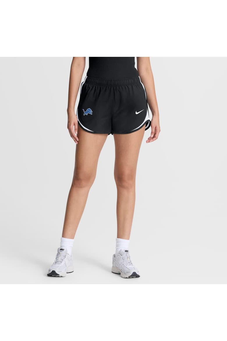 Women's Nike Black Detroit Lions Tempo Mid-Rise Dri-FIT Shorts, Main, color, Black