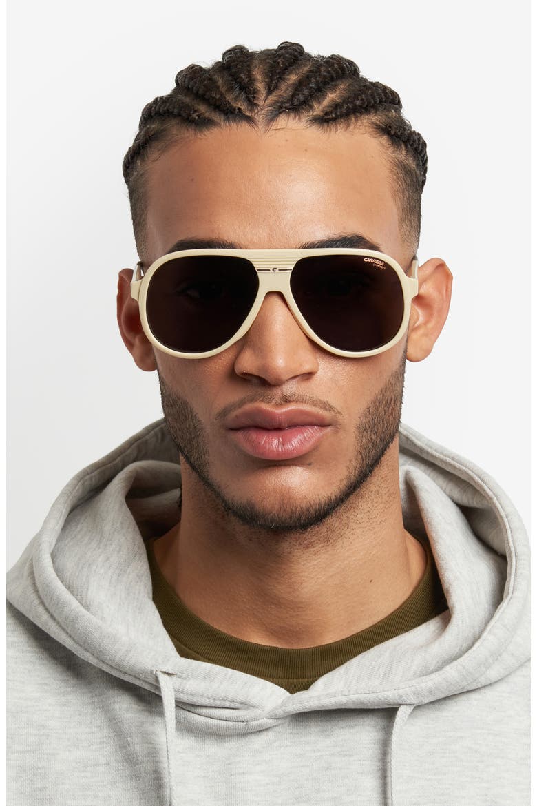 Sport 59mm Pilot Sunglasses, Alternate, color, BEIGE/ MAUVE