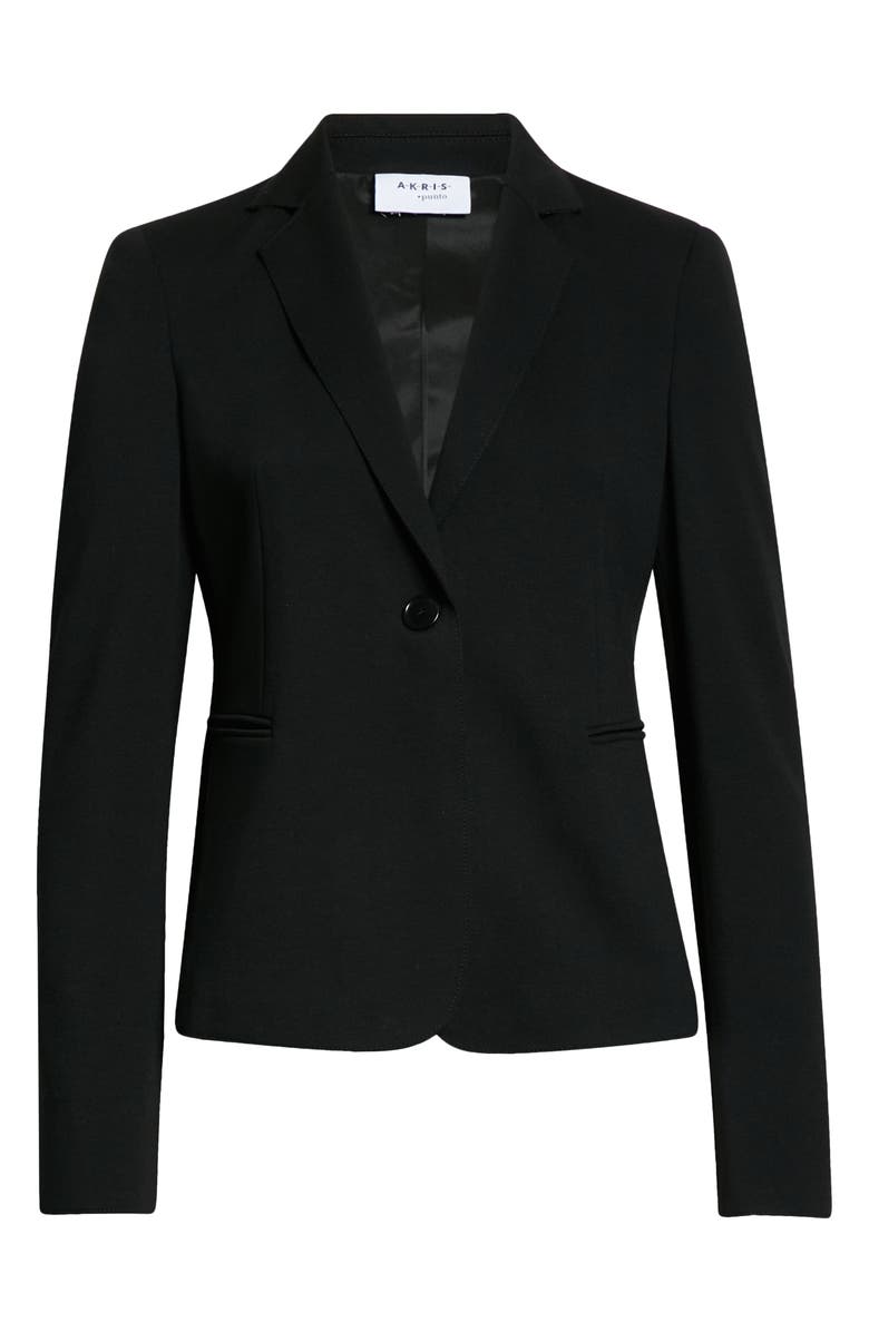Akris punto Jersey Blazer, Alternate, color, Black