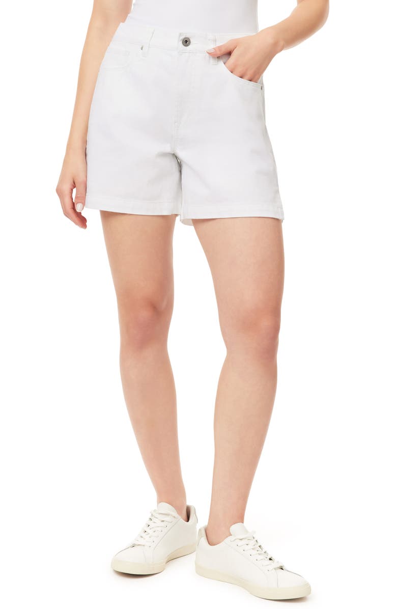 Kensie High Rise Side Slit Shorts, Main, color, White