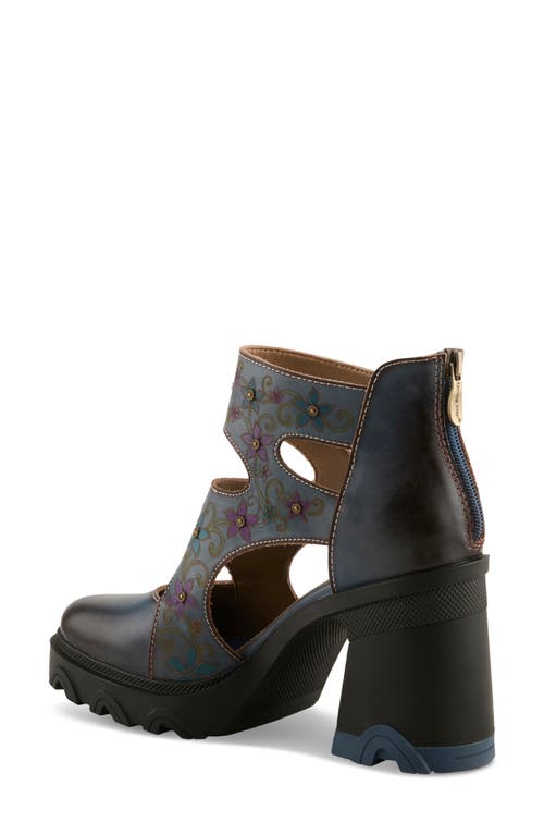 L'artiste By Spring Step Capsule Blum Platform Bootie In Blue
