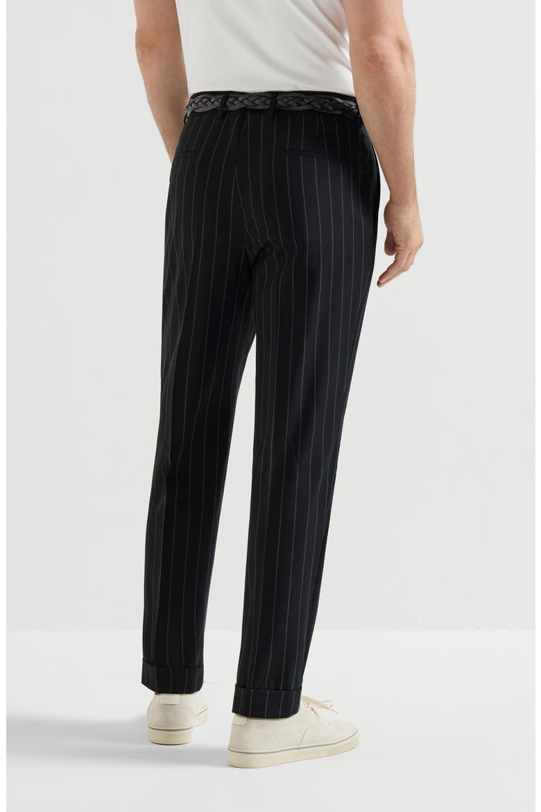 Virgin wool trousers, Alternate, color, Black