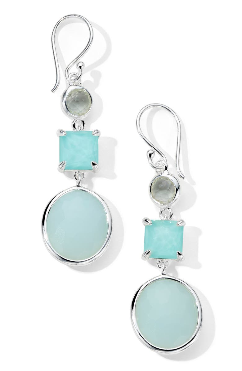 Ippolita Rock Candy<sup>®</sup> 3-Stone Drop Earrings, Alternate, color, Silver