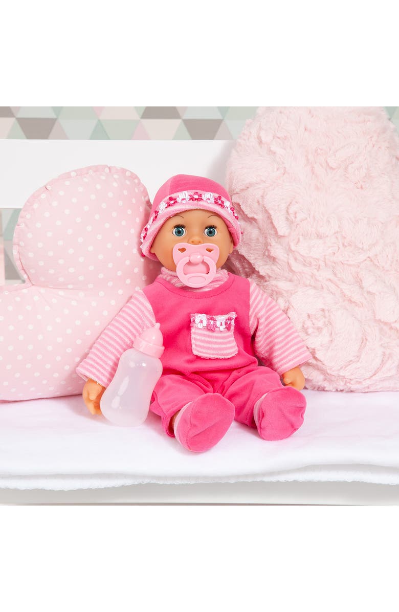 Bayer Design Soft Bodied Baby Doll with Sounds and Sleeping Eyes, 15 Inches, Main, color, Multicolored
