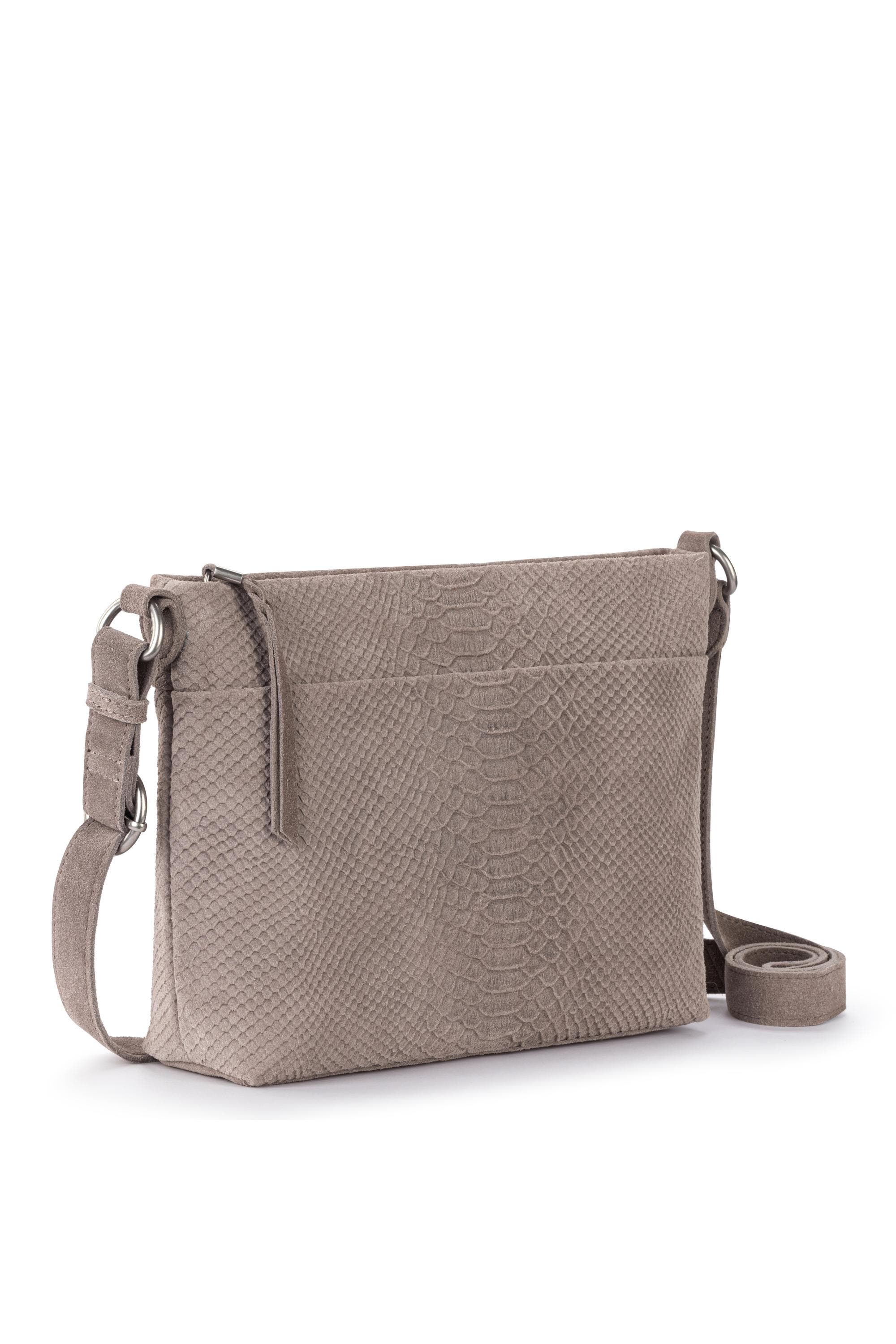 Melrose Crossbody Leather Bag, Alternate, color, Mushroom Croco Suede