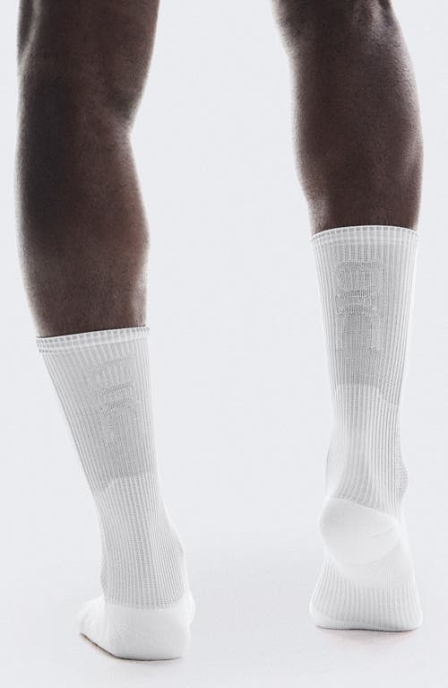 Shop On Performance Run High Socks In White/glacier