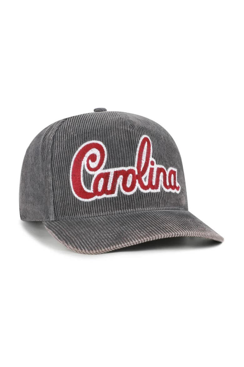 Men's '47  Gray South Carolina Gamecocks Reclaim Snow Wash Corduroy Hitch Adjustable Hat, Alternate, color, Gray