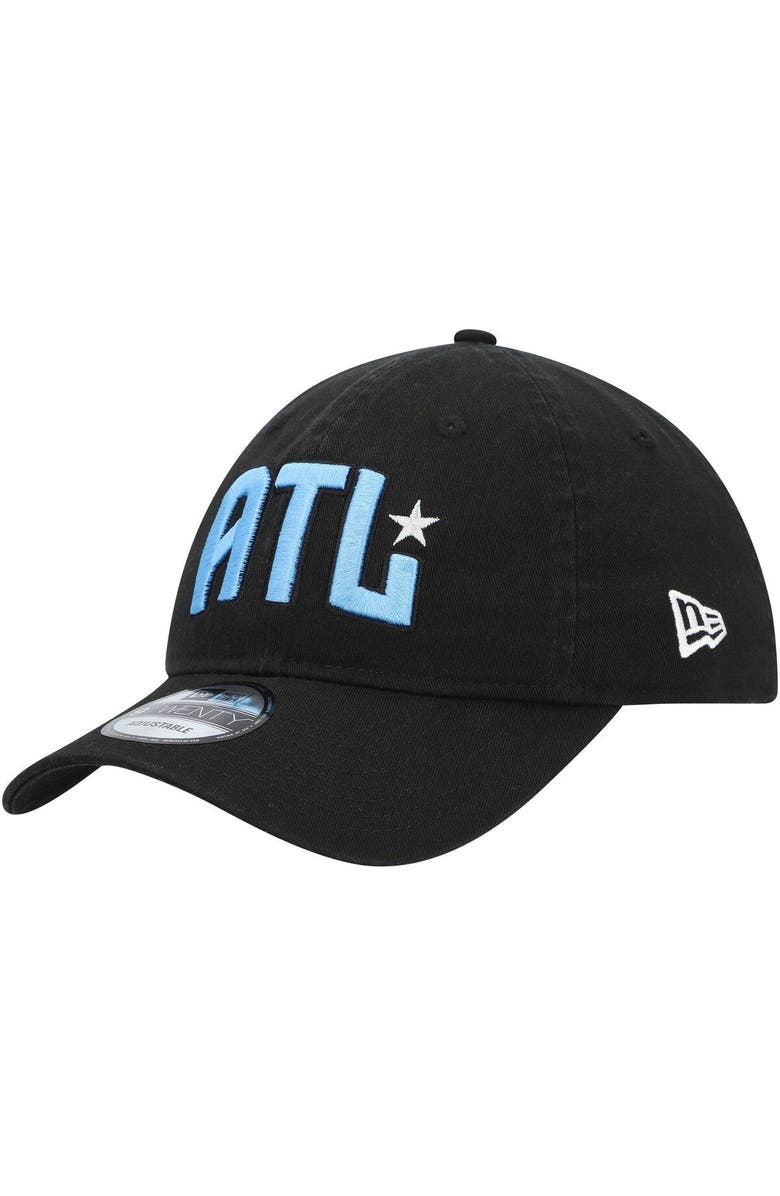 New Era Men's New Era Black Atlanta Dream Core Logo 9TWENTY Adjustable Hat, Main, color,
