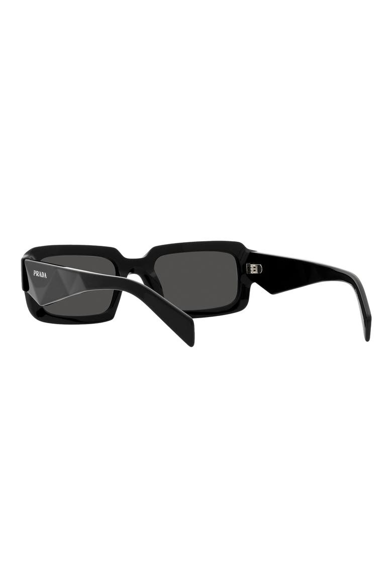 55mm Irregular Sunglasses, Alternate, color, BLACK