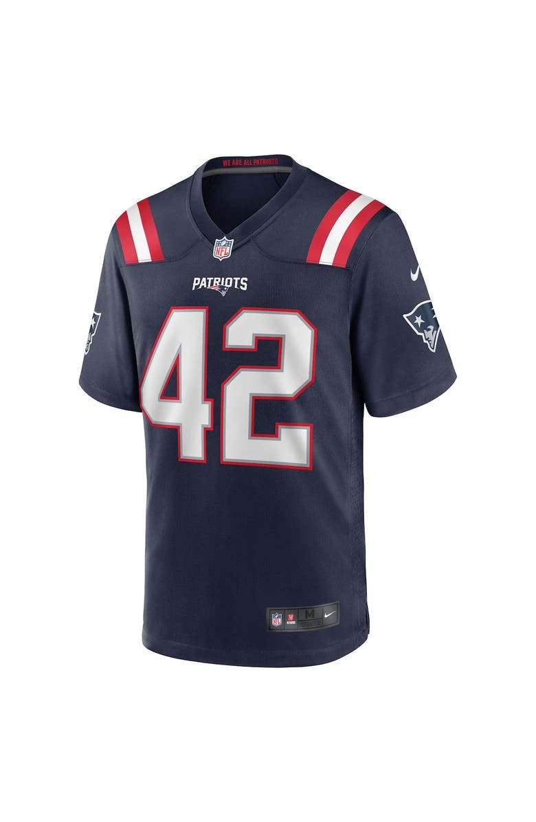 Nike Men's Nike J.J. Taylor Navy New England Patriots Team Game Jersey, Alternate, color, 