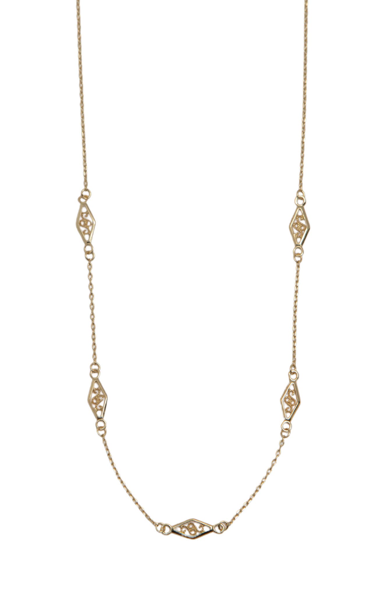 Argento Vivo Sterling Silver Filigree Station Necklace (Women) | Nordstrom