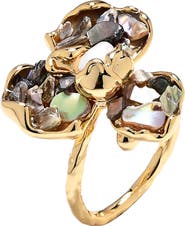 EYE CANDY LOS ANGELES Vida Flower Statement Ring