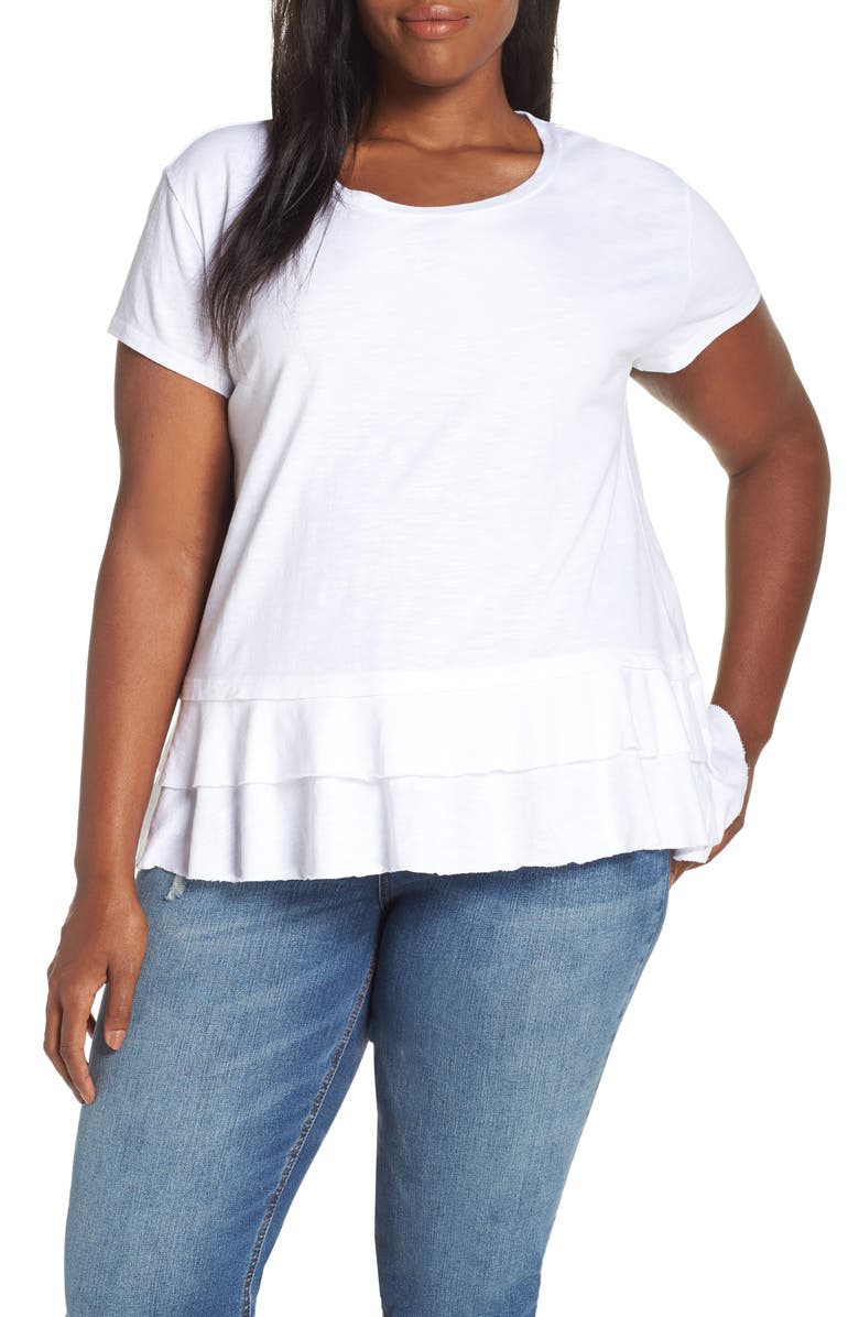 Caslon<sup>®</sup> Tiered Short Sleeve Tee, Alternate, color, 