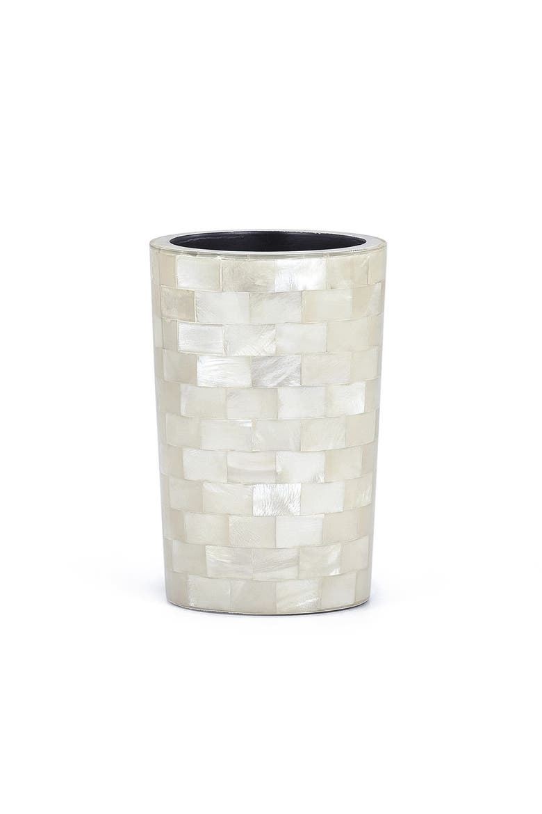 White Agate Brush Holder, Main, color, IVORY