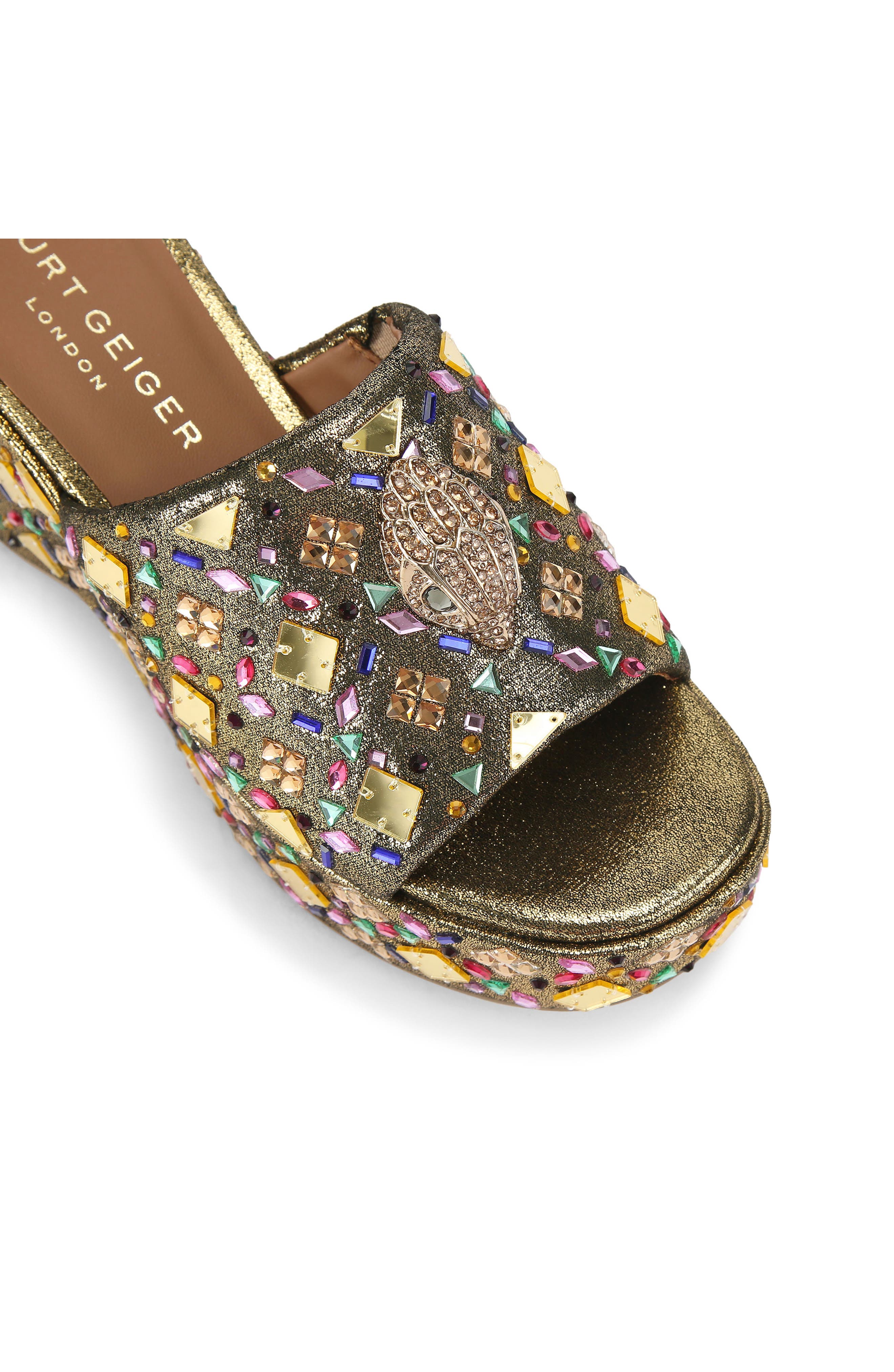Kurt Geiger London Kensington Lamé Platform Sandal, Alternate, color, 