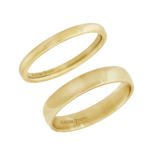 Electric Picks Cody Ring Set Of 2 In Gold
