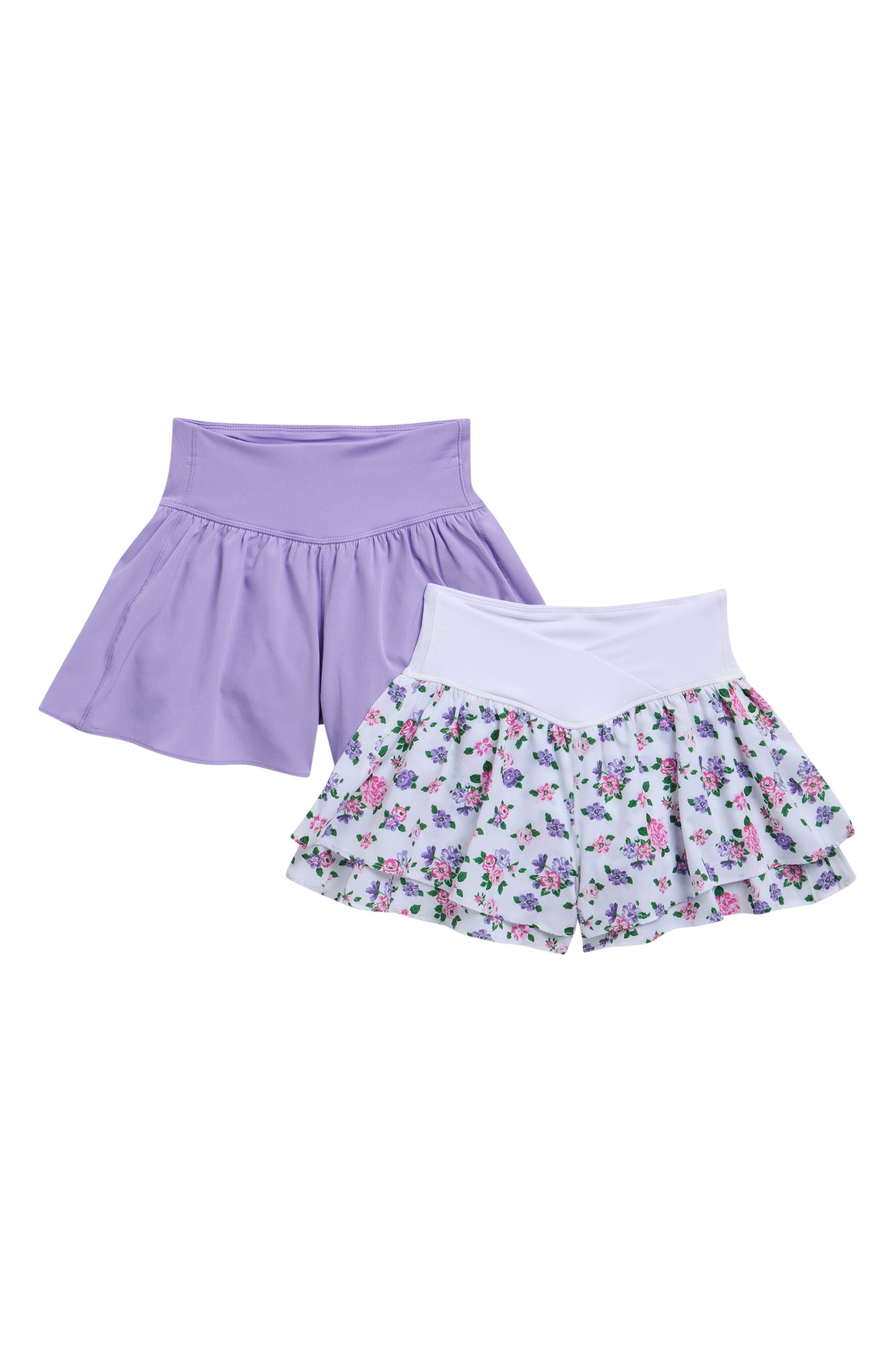 YOGALICIOUS Kids' Lightstreme Tiered Shorts