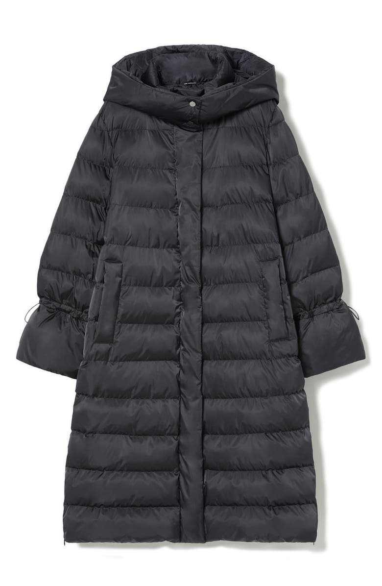 Marina Rinaldi Zina Long Puffer Coat, Alternate, color, Black