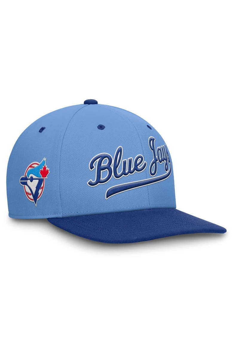 Nike Men's Nike Powder Blue/Royal Toronto Blue Jays Cooperstown Collection Pro Performance Snapback Hat, Main, color, 
