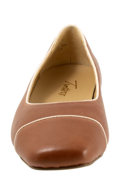 Trotters Harbor Cap Toe Flat In Luggage