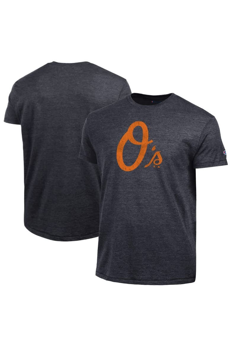 Men's Champion  Black Baltimore Orioles Tri-Blend T-Shirt, Main, color, Black