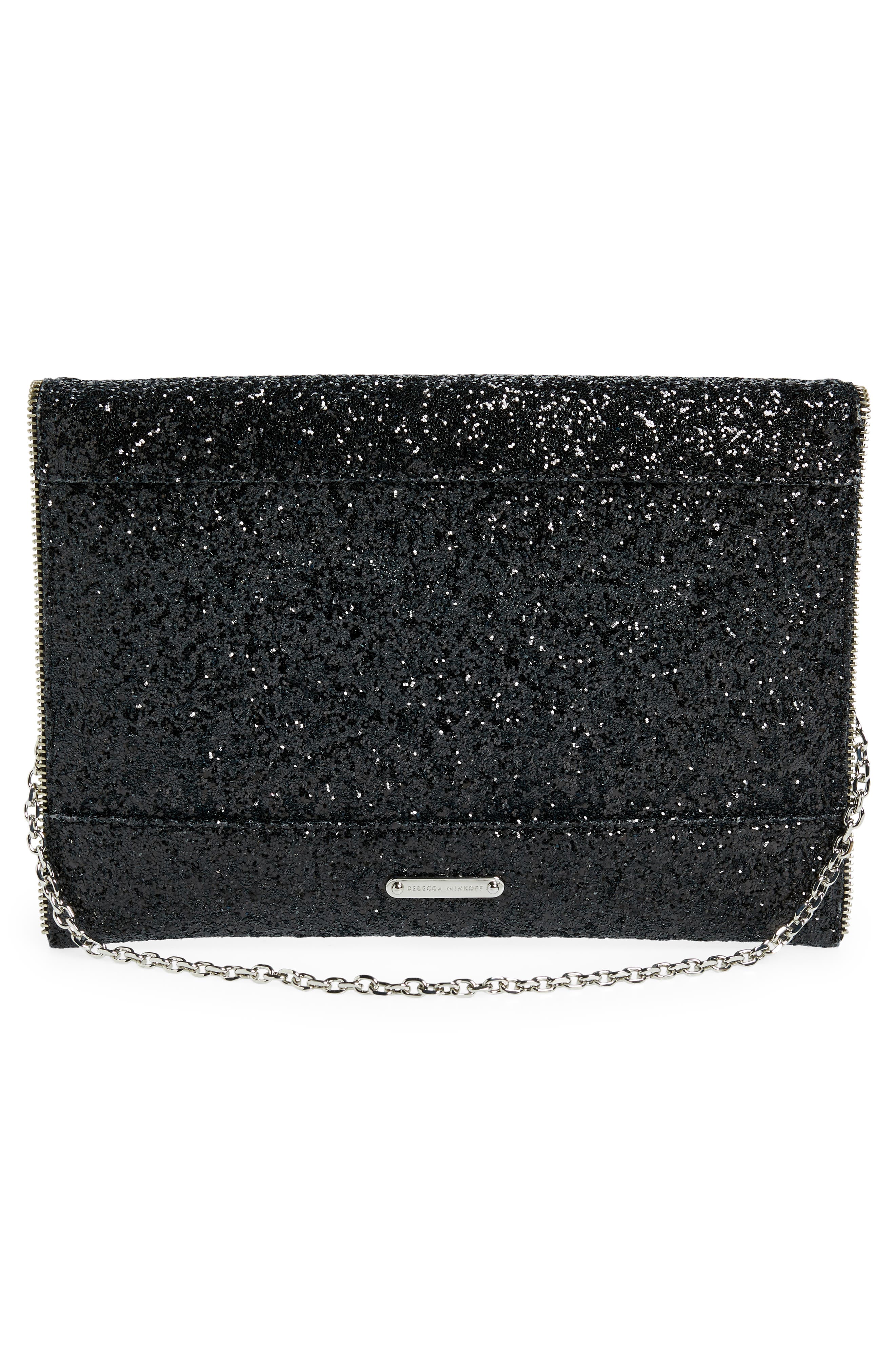 Rebecca Minkoff Leo Glitter Envelope Clutch, Alternate, color, 