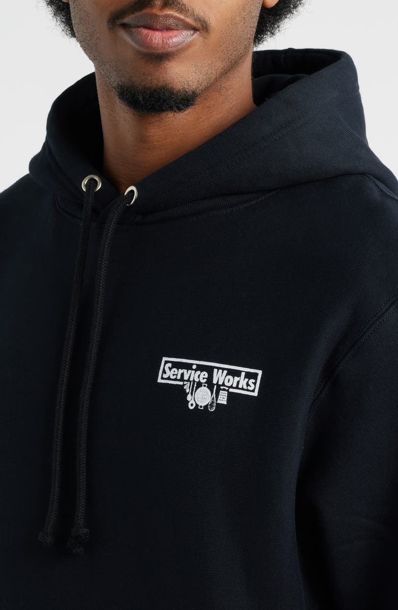 Service Works Trademark Hoodie, Alternate, color, Black