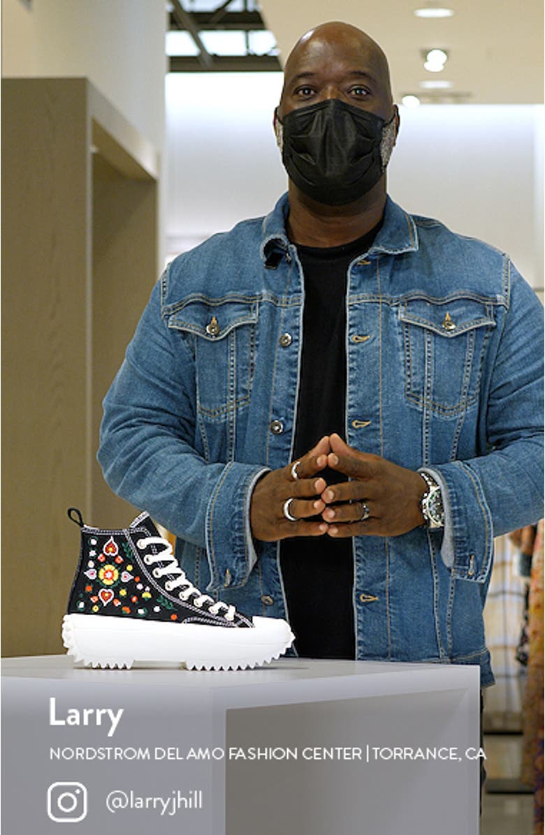 Chuck Taylor<sup>®</sup> All Star<sup>®</sup> Run Star Hike Embroidered High Top Platform Sneaker, sales video thumbnail