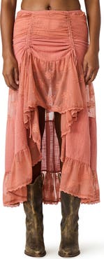 Steve Madden Allesandria Lace Detail High Low Skirt