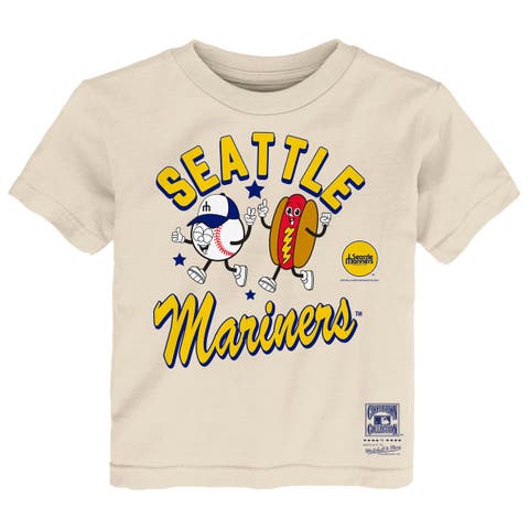 Toddler Mitchell & Ness  Natural Seattle Mariners Snack T-Shirt