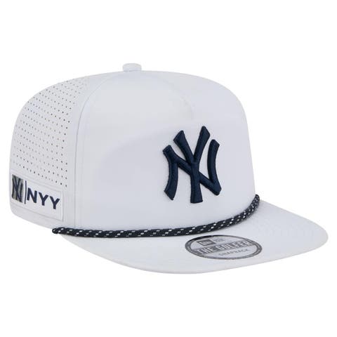 Men's New Era White New York Yankees Perforated Golfer Snapback Hat
