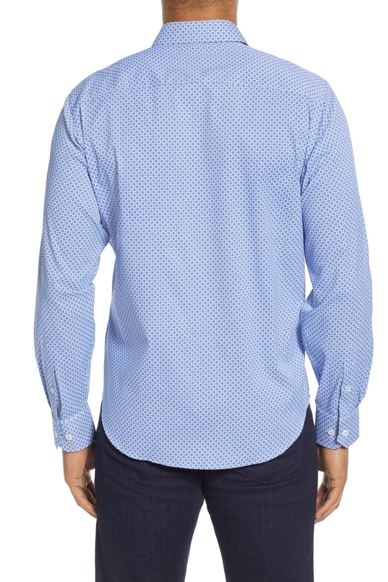 Classic Fit Button-Up Performance Shirt, Alternate, color, CLASSIC BLUE
