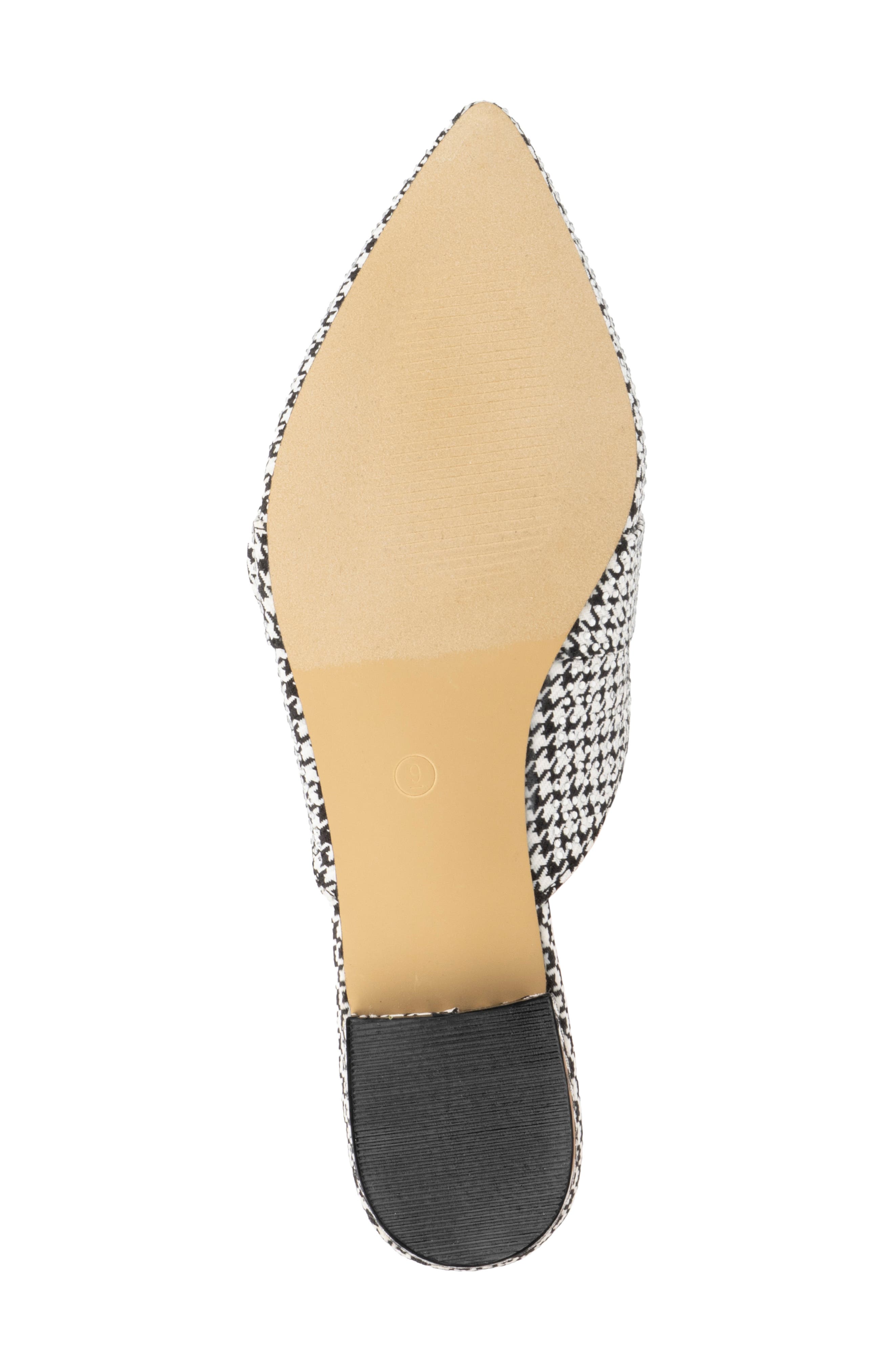 NEW YORK AND COMPANY Olga Houndstooth Mule, Alternate, color, Black/ White