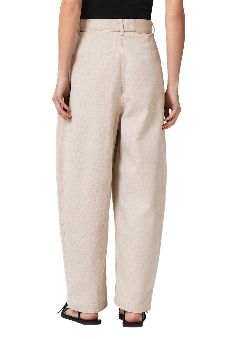 Becca Camo Pleated Cotton Trousers, Alternate, color, LEPPO CREAM WHITE