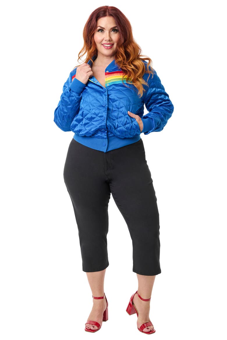 Plus Size Rachelle Capri Pants, Main, color, Black/Black