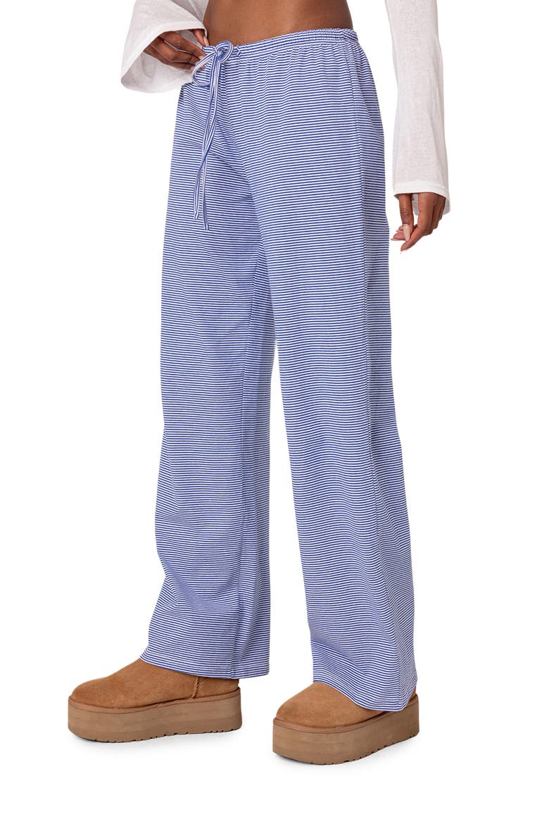 Olivia Stripe Relaxed Fit Pants, Alternate, color, BLUE-AND-WHITE
