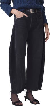 Citizens of Humanity Horseshoe High Waist Chew Hem Organic Cotton Barrel Jeans