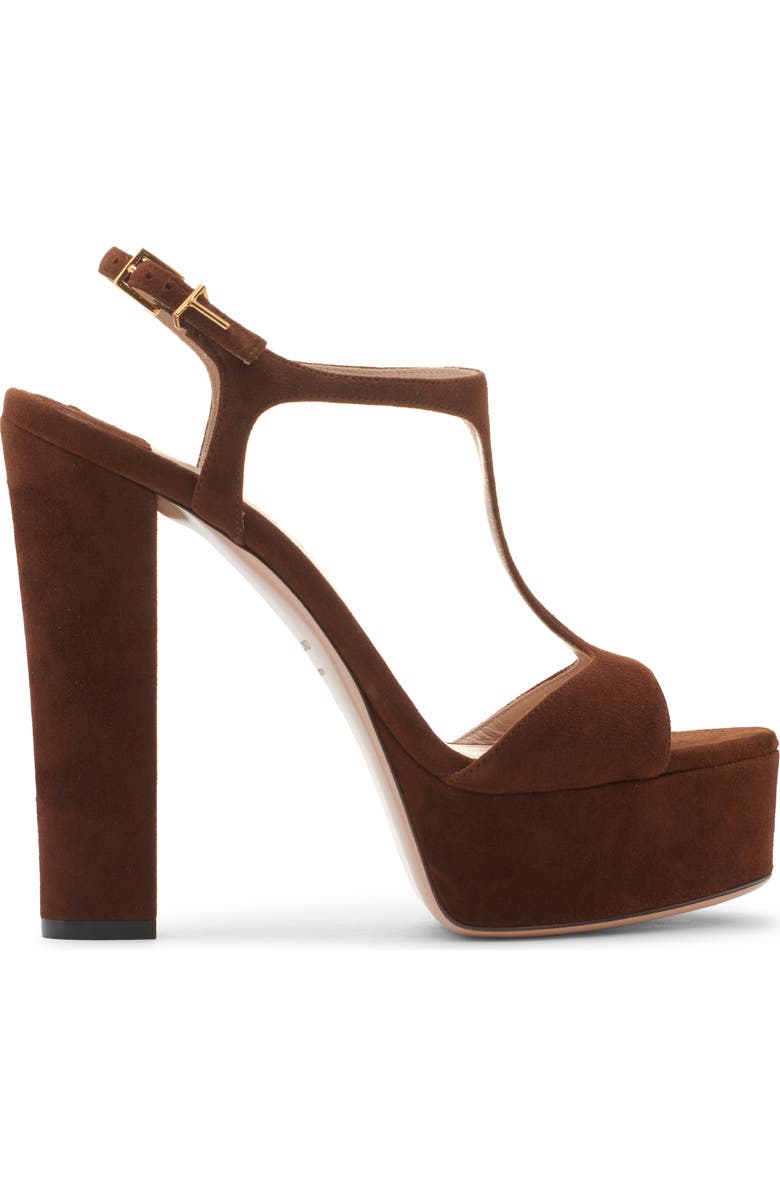 TOM FORD Angelina T-Strap Platform Sandal, Alternate, color, Dark Whisky