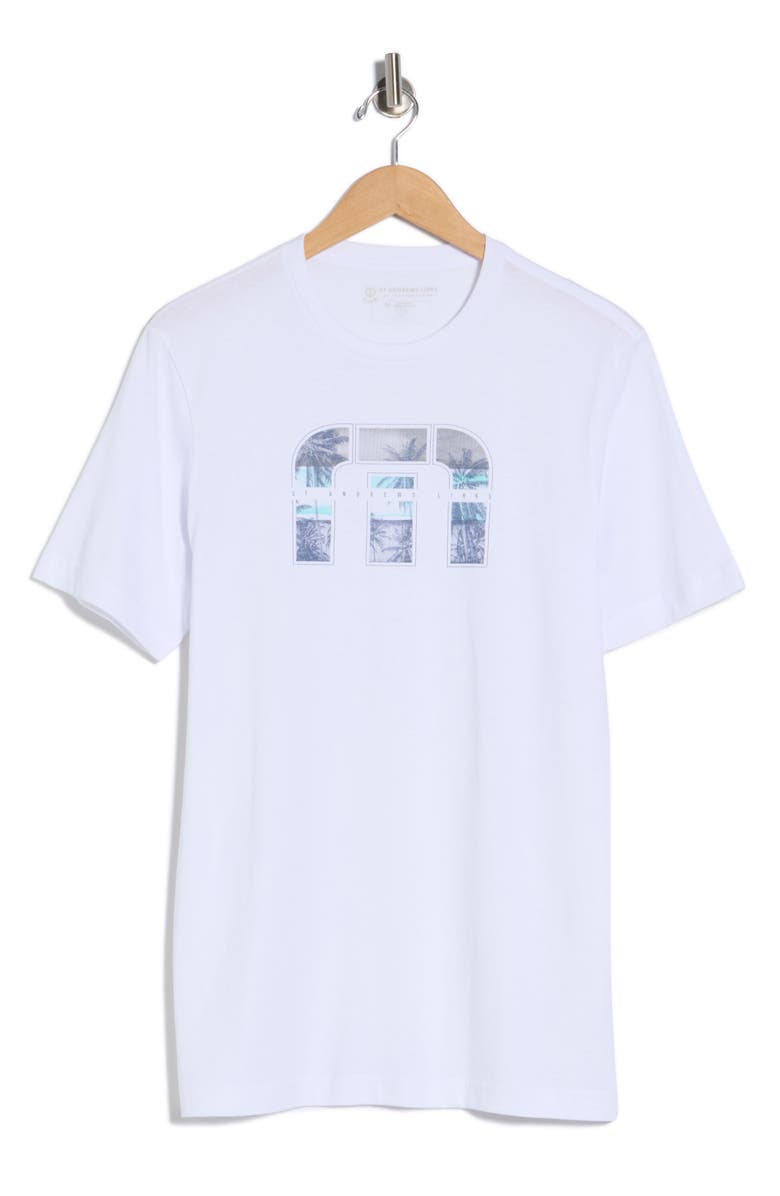 TravisMathew Reef Life Graphic T-Shirt, Main, color, White
