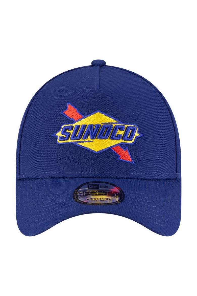 Men's New Era  Blue NASCAR Sunoco 9FORTY A-Frame Adjustable Hat, Alternate, color, Blue