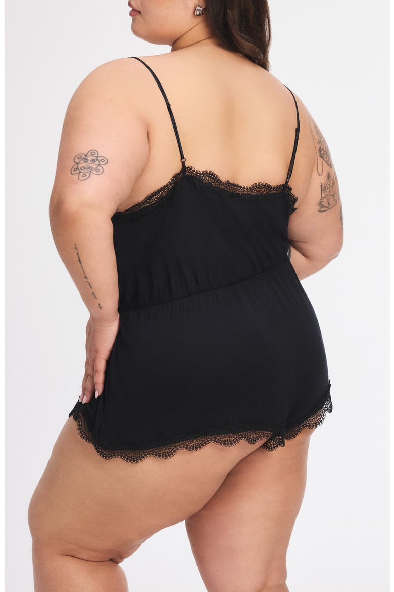 Gossamer Dreams Sleep Romper, Alternate, color, BLACK CAVIAR