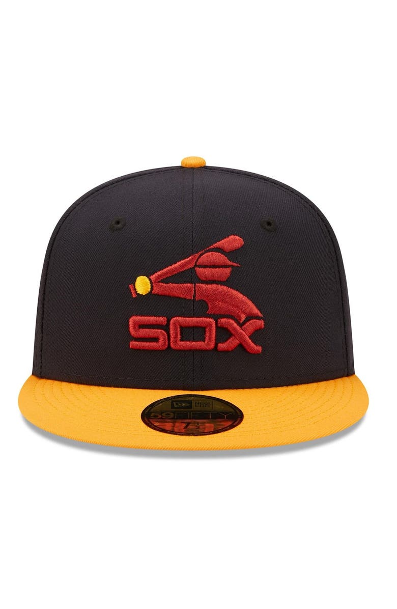 New Era Men's New Era Navy/Gold Chicago White Sox Primary Logo 59FIFTY Fitted Hat, Alternate, color, Navy