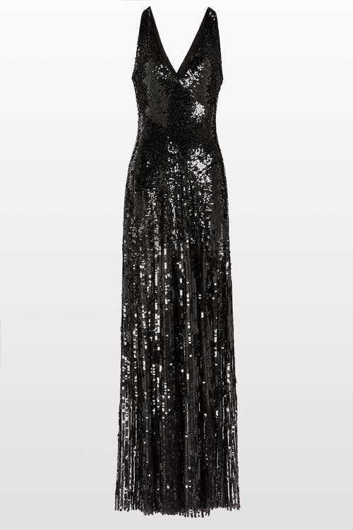 Jenny Packham Night Fever Gown In Black