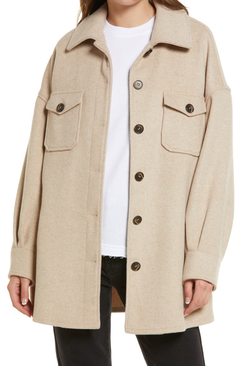 Twill Shirt Jacket, Main, color, OAT