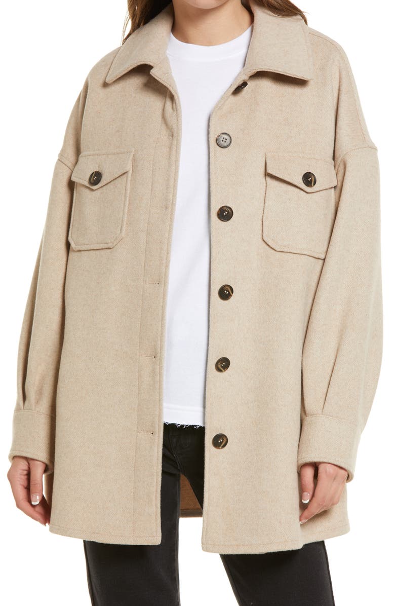 Avec Les Filles Twill Shirt Jacket, Main, color,