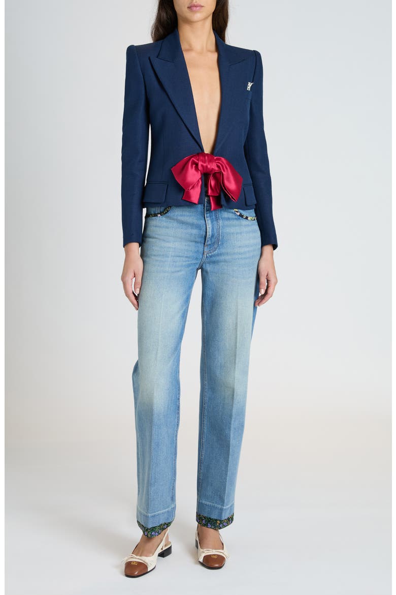 Bow Blazer, Alternate, color, PROVENCE BLUE