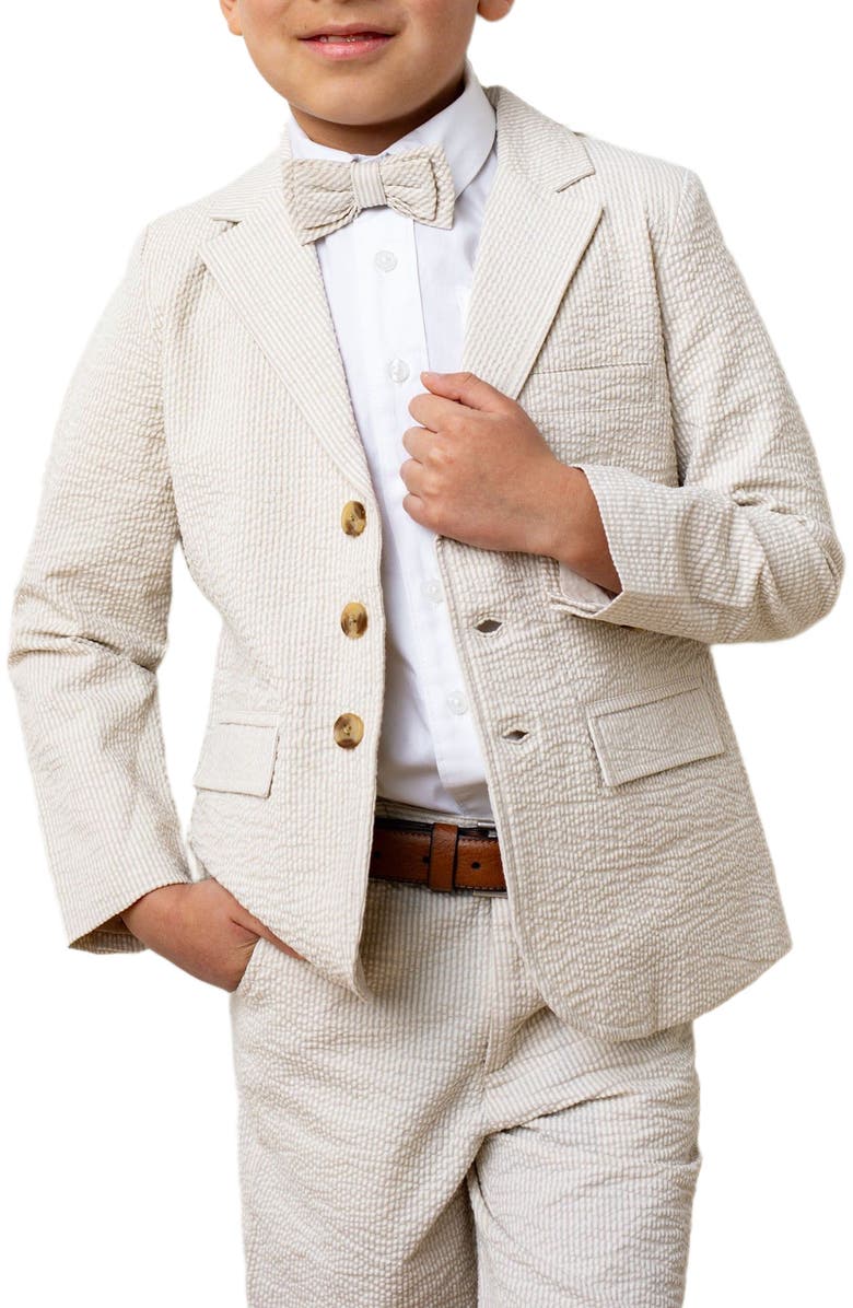 Hope & Henry Boys' Organic Cotton Seersucker Short, Toddler, Alternate, color,