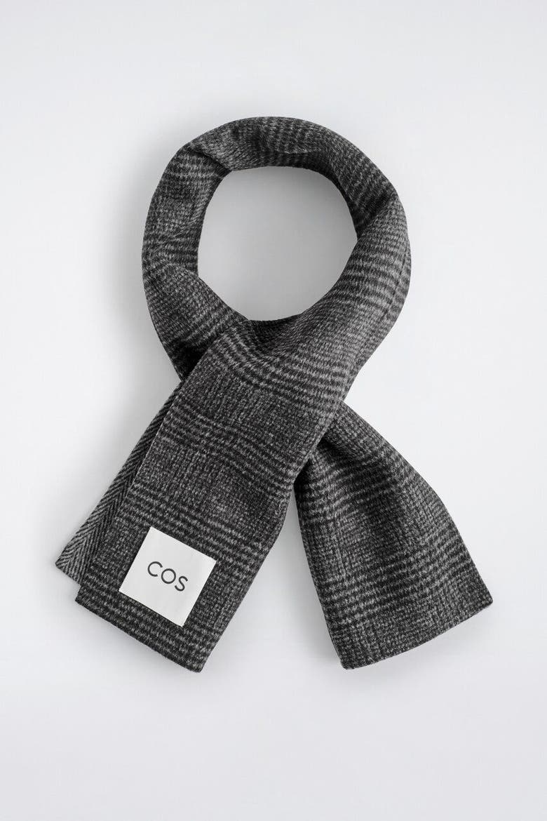 Double-faced Wool Scarf, Main, color, GRAY