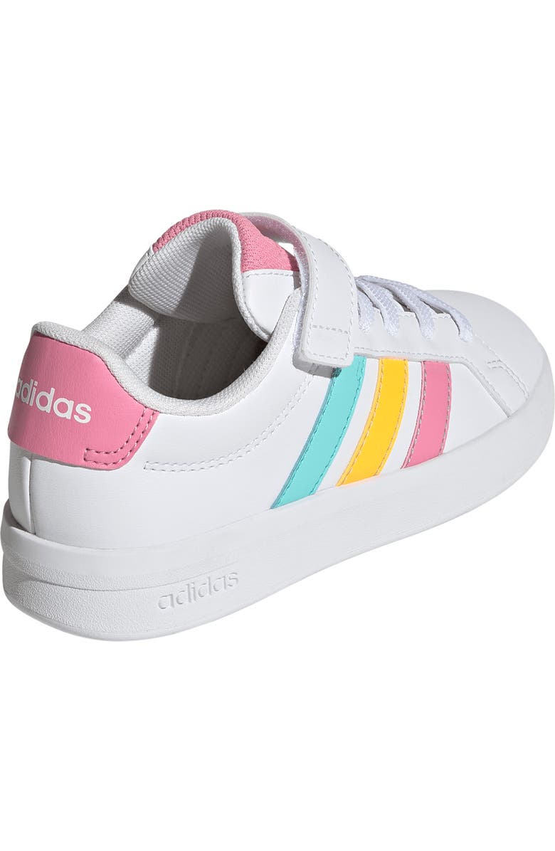 adidas Kids' Grand Court 3-0 Sneaker, Alternate, color, White/ Pink/ Tangerine